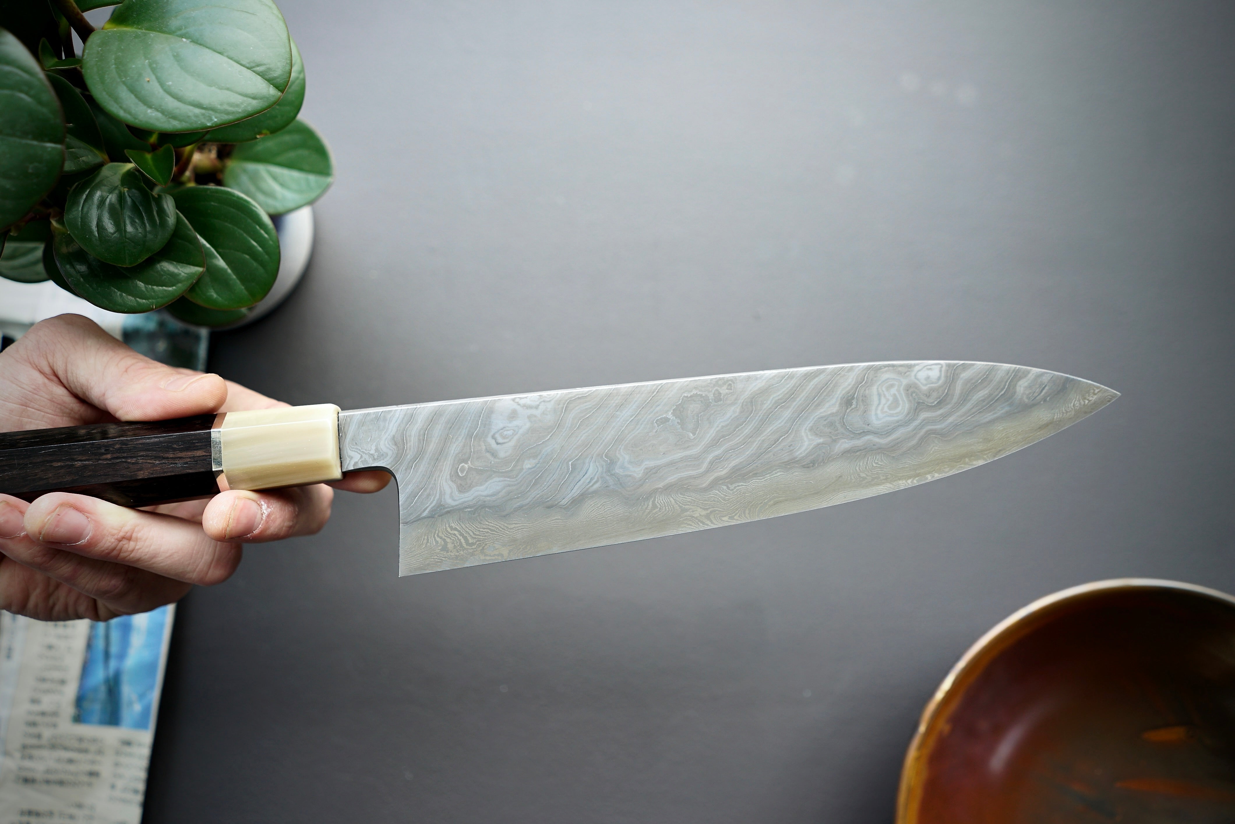 Shoichi Hashimoto Yuzan Damascus Gyuto 240mm - Thecooksedge