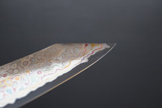 Nigara Hamono Aogami #2 Rainbow Damascus Kiritsuke Gyuto 240mm - Thecooksedge