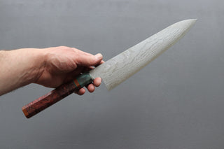 Shigeki Tanaka VG10 Damascus Gyuto 240mm w/Custom Handle - Thecooksedge