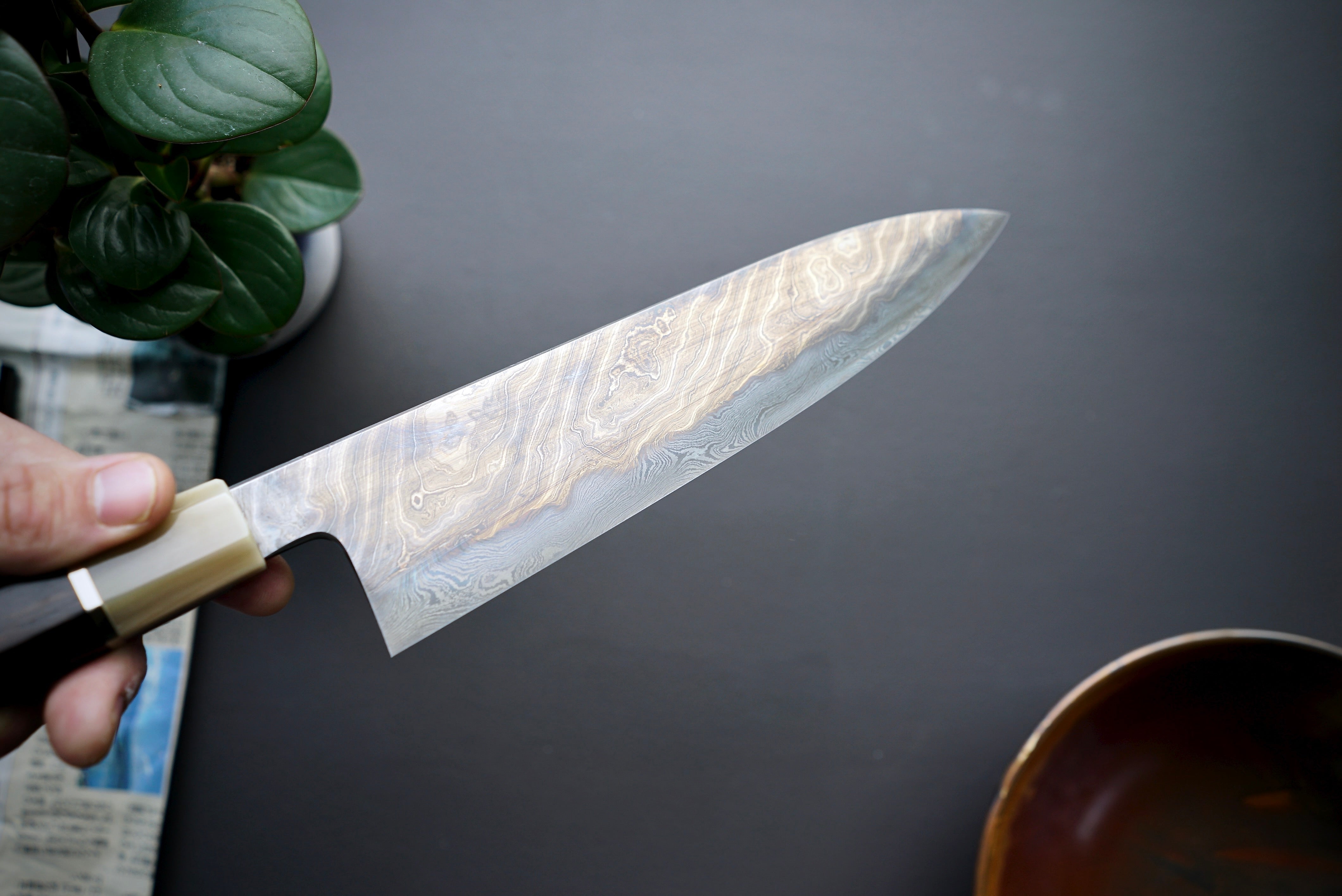 Shoichi Hashimoto Yuzan Damascus Gyuto 240mm - Thecooksedge