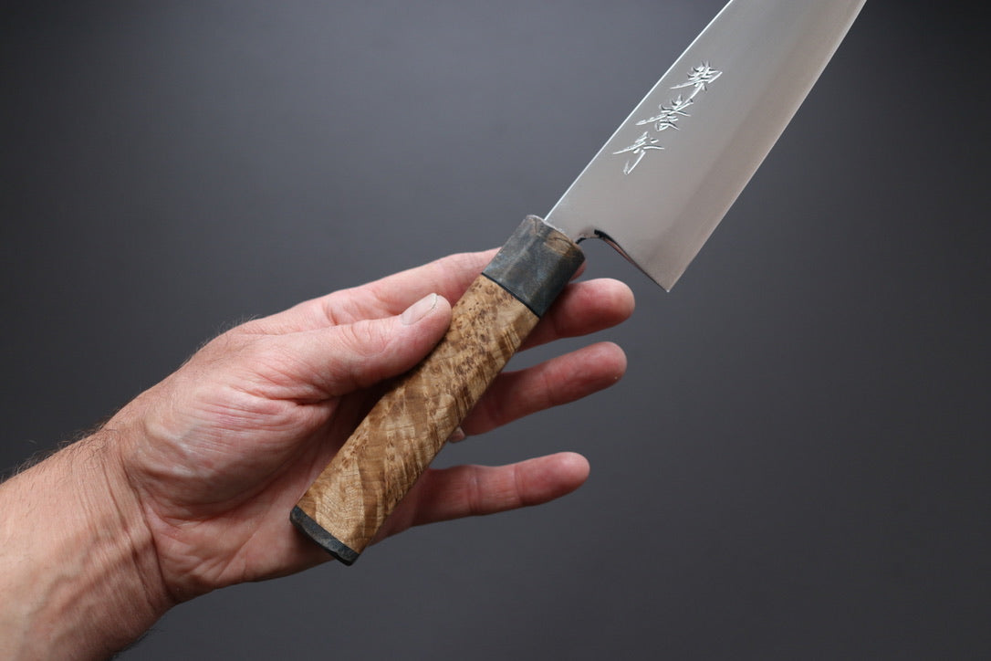 Sakai Takayuki SRS-15 Santoku 165mm custom handle - Thecooksedge