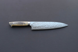 Takeshi Saji R2 Damascus Mirror Finished Gyuto 210mm - Thecooksedge