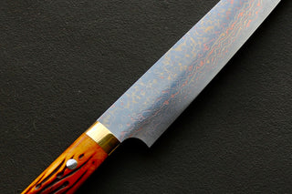 Takeshi Saji VG10 Rainbow Damascus Sujihiki 240mm - Thecooksedge