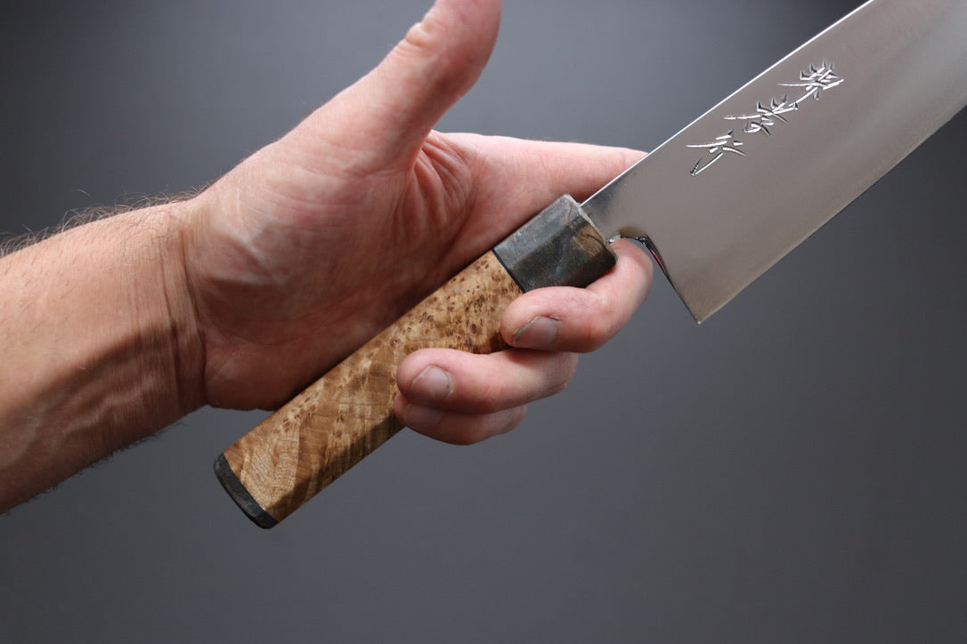 Sakai Takayuki SRS-15 Santoku 165mm custom handle - Thecooksedge
