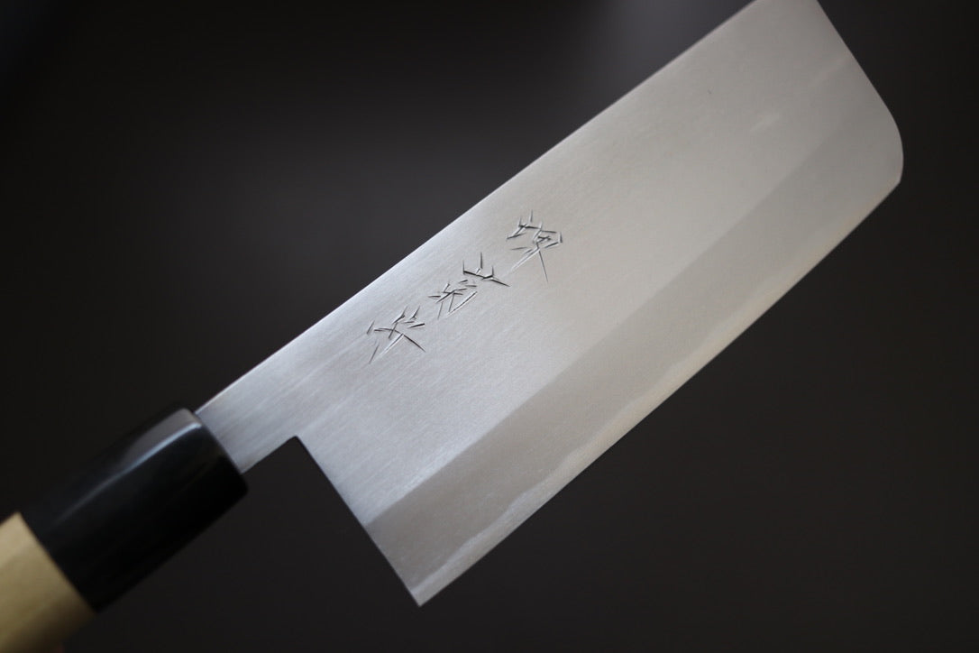 Sakai Kikumori x Yoshikazu Tanaka Gokujyo Nakiri 165mm - Thecooksedge