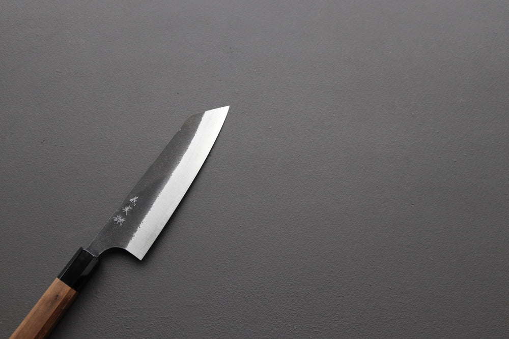Yoshimi Kato Damascus Kurouchi AS Bunka 170mm - Thecooksedge