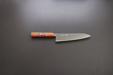 Shigeki Tanaka Migaki Aogami#2 Gyuto 210mm w/Custom Handle - Thecooksedge