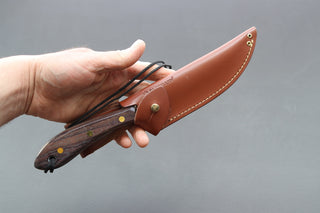 Grohmann #4 Survival Flat Grind W/Rosewood Handle - Thecooksedge