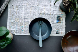 Hand Forged Iron Frying Pan w/Removable Handle - Thecooksedge