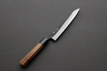 Yoshimi Kato Damascus Kurouchi AS Petty 150mm - Thecooksedge