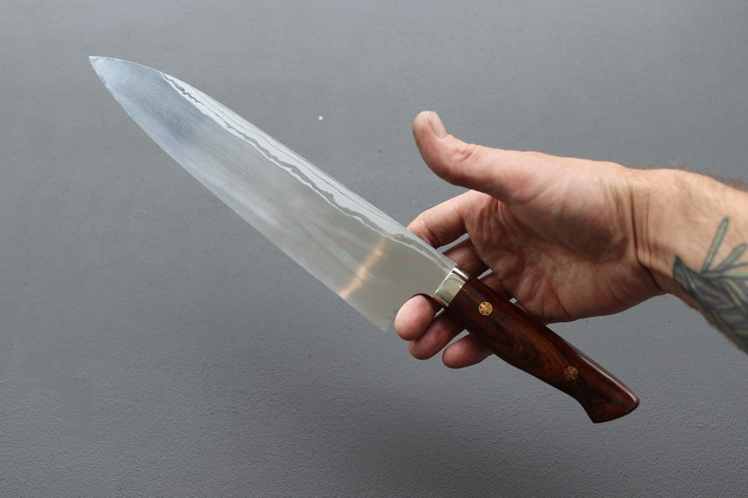 Yoshihiro Yauji Blue #2 Damascus Gyuto 240mm - Thecooksedge