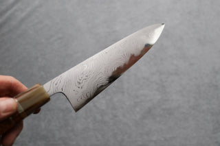 Hatsukokoro Hyomon Damascus Gyuto 210mm - Thecooksedge