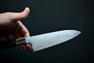 Komorebi Damascus Blue #1 Santoku 180mm - Thecooksedge