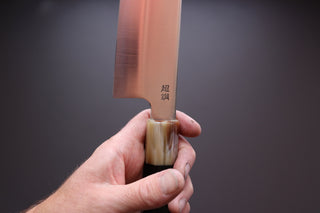 Sukenari ZDP189 Migaki Gyuto 240mm w/Ebony Handle - Thecooksedge