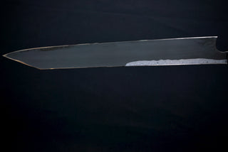 Nigara Hamono Anmon Kurozome Left Handed Kiritsuke Yanagiba 330mm - Thecooksedge