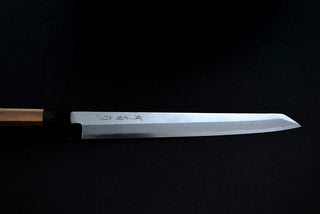 Sakai Kikumori White#1 Damascus Kiritsuke Yanagiba 300mm - Thecooksedge