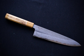 Yoshikazu Tanaka White#1 Damascus Gyuto 240mm w/Spalted Maple Handle - Thecooksedge