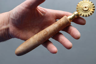 Brass Pasta Cutter w/ Custom Burl Handle - Thecooksedge