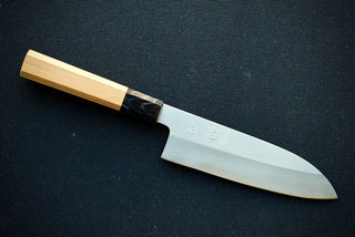 Nakagawa Hamono Ginsan Santoku 180mm - Thecooksedge