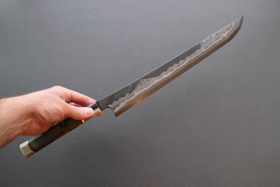Nigara Hamono "Troll Killer" Sakimaru Yanagiba 330mm - Thecooksedge