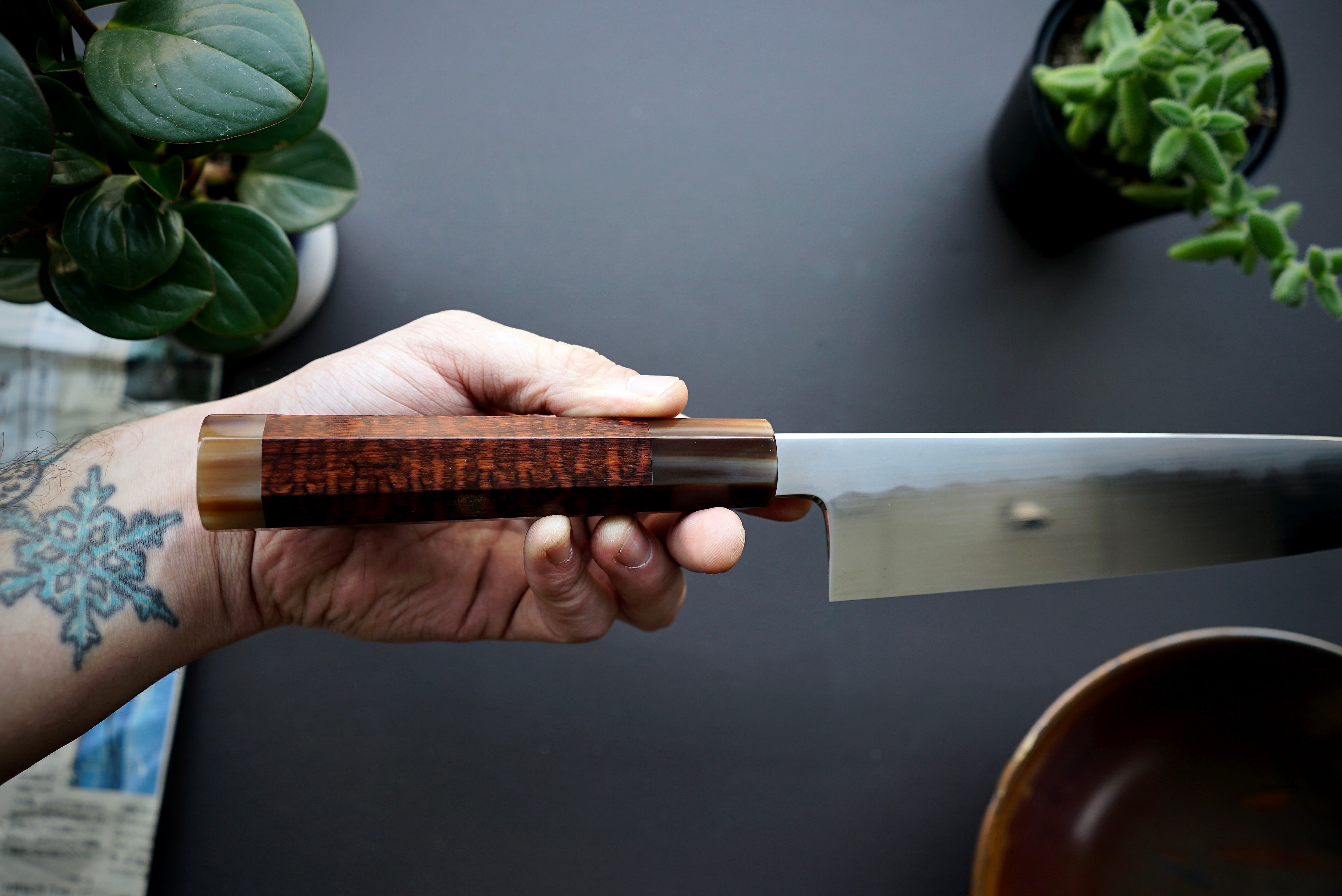Satoshi Nakagawa Blue#2 Honyaki Gyuto 240mm - Thecooksedge