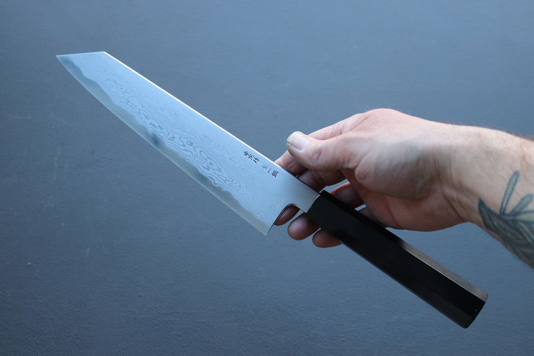 Nakagawa x Myojin Blue #1 Damascus Kiritsuke Gyuto 240mm - Thecooksedge