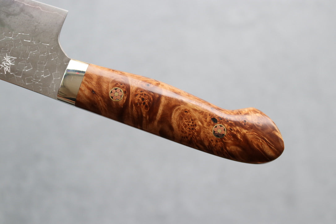 Yoshimi Kato SG2 Tsuchime Santoku - Thecooksedge