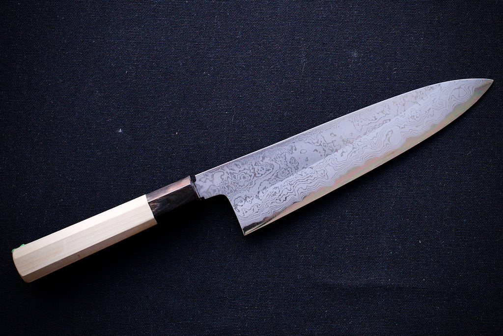 Yoshikazu Tanaka White#1 Damascus Gyuto 210mm - Thecooksedge