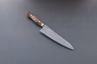 Shigeki Tanaka R2 Damascus  Gyuto 210mm Western Handle - Thecooksedge