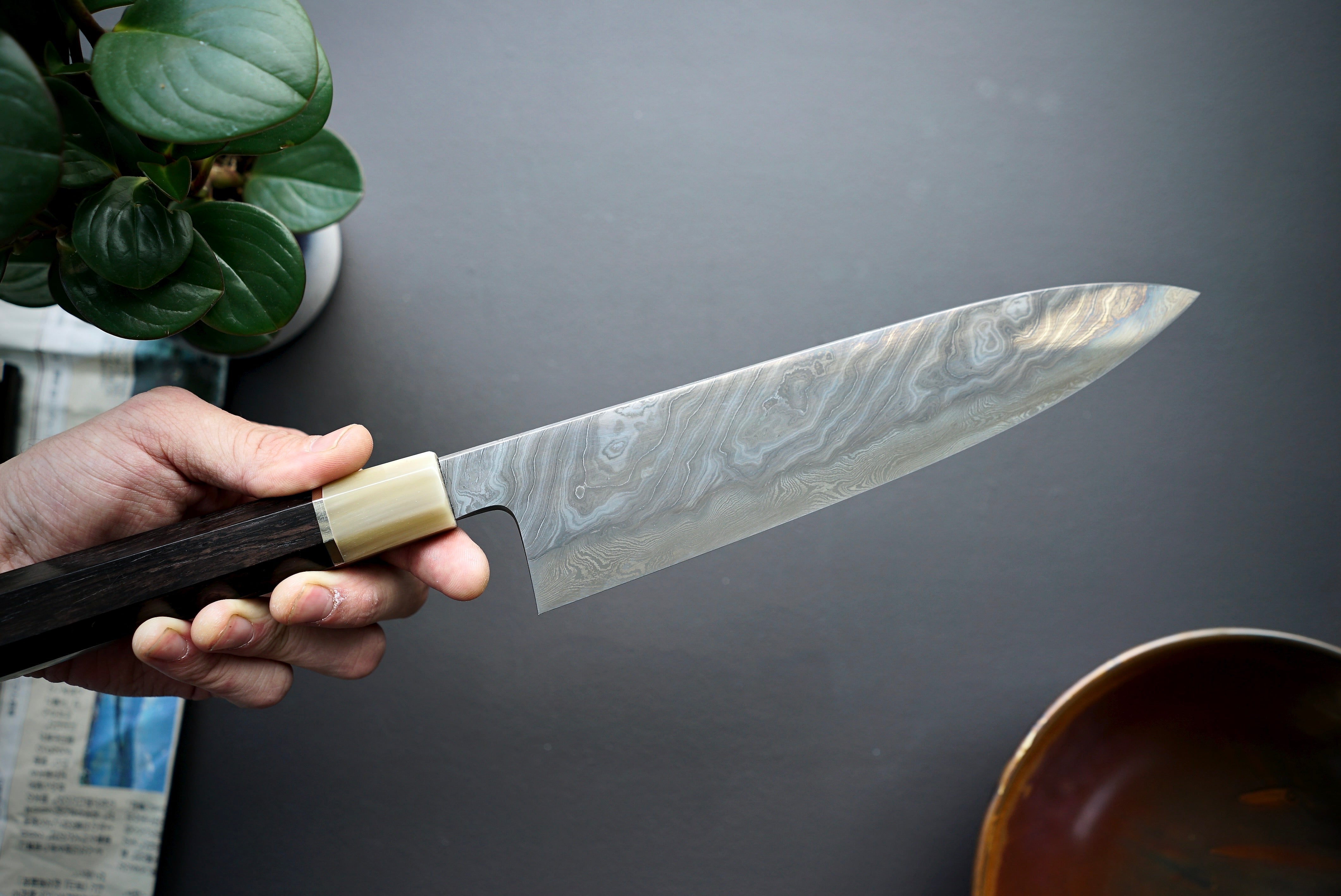 Shoichi Hashimoto Yuzan Damascus Gyuto 240mm - Thecooksedge
