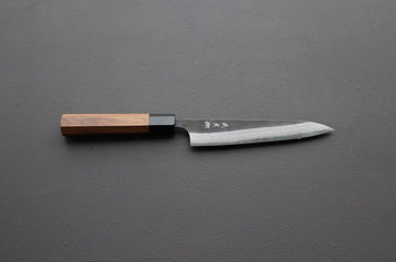 Yoshimi Kato Damascus Kurouchi AS Petty 150mm - Thecooksedge