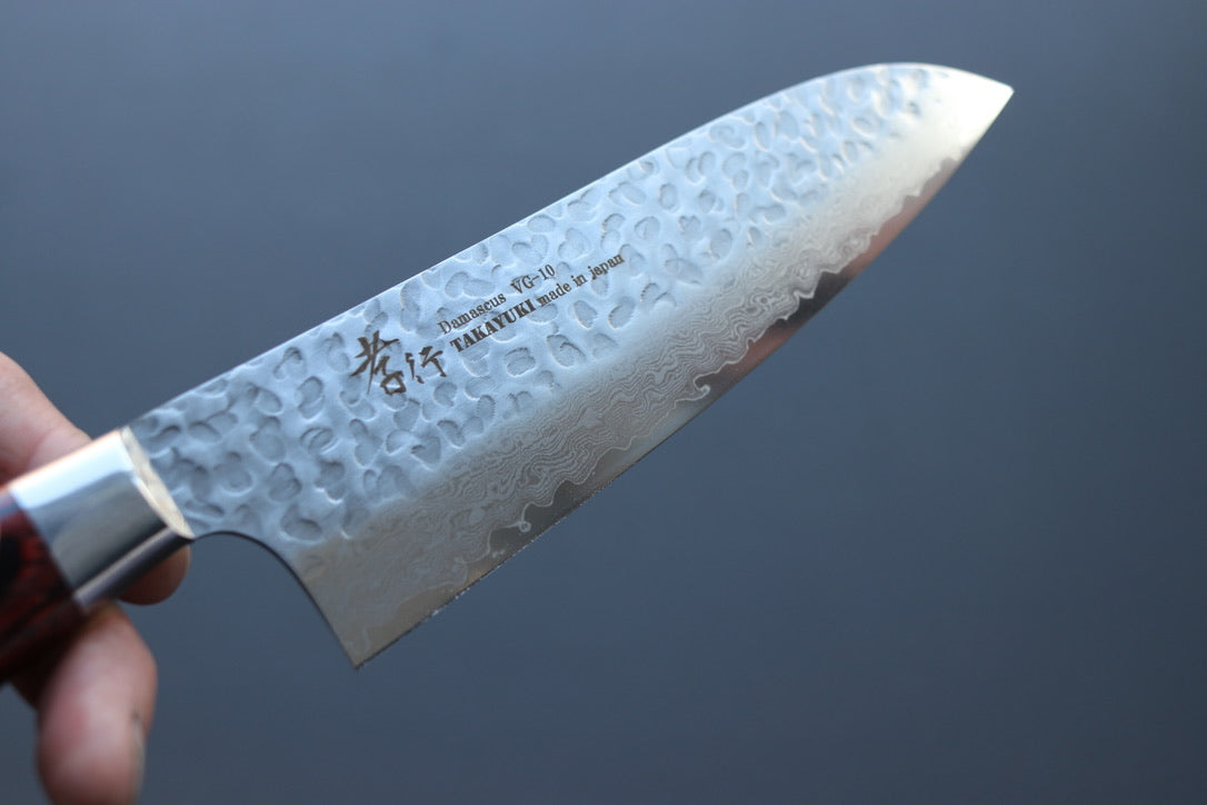 Sakai Takayuki 33 Layer Damascus Santoku 160mm - Thecooksedge