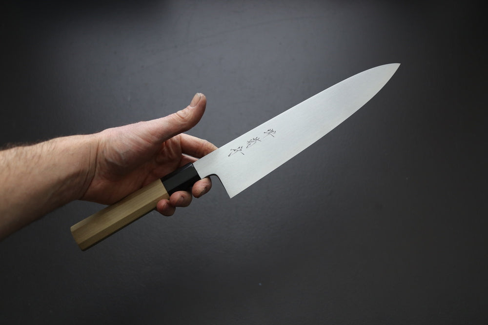 Sakai Kikumori x Yoshikazu Tanaka Gokujyo Gyuto 240mm - Thecooksedge