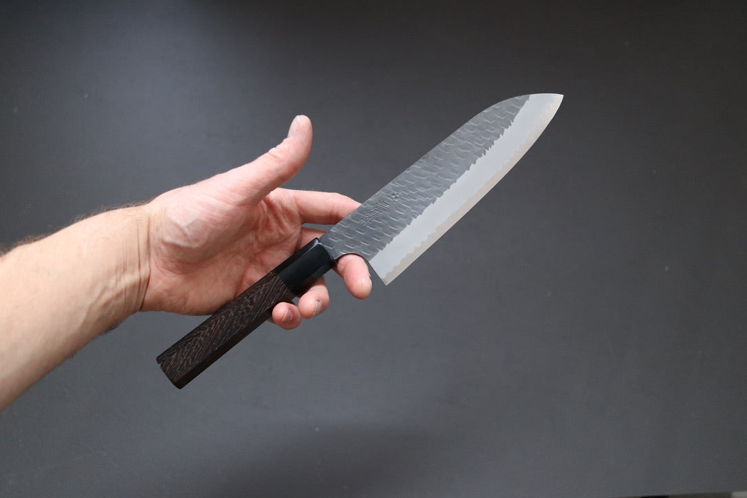 Nigara Hamono Kurouchi SG2 Santoku 180mm - Thecooksedge