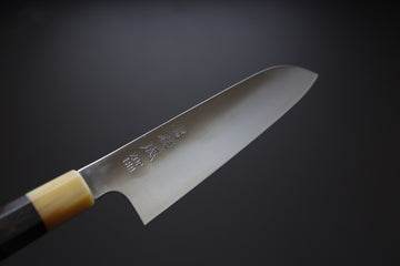 Sukenari ZDP189 Migaki Santoku 180mm w/Ebony Handle - Thecooksedge
