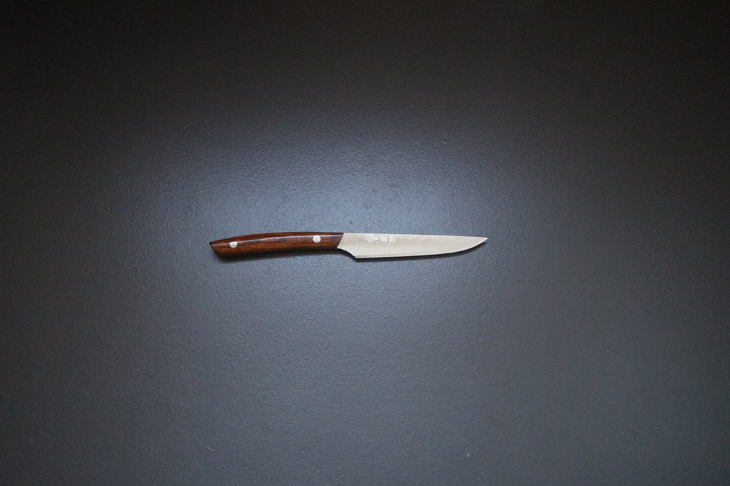 Takeshi Saji Damascus VG10 Steak Knife Ironwood Handle - Thecooksedge