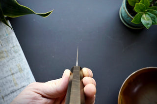 Sakai Kikumori Asagiri Kiritsuke Santoku 180mm - Thecooksedge
