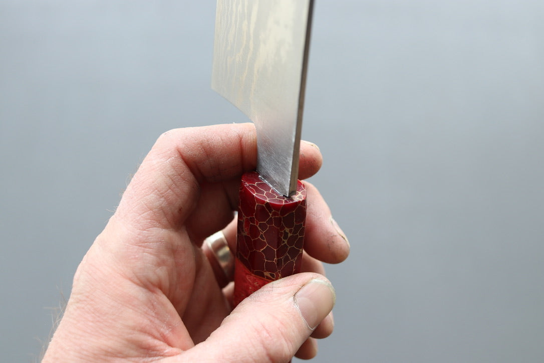 Shigeki Tanaka VG10 Damascus Gyuto 240mm w/Custom Handle - Thecooksedge