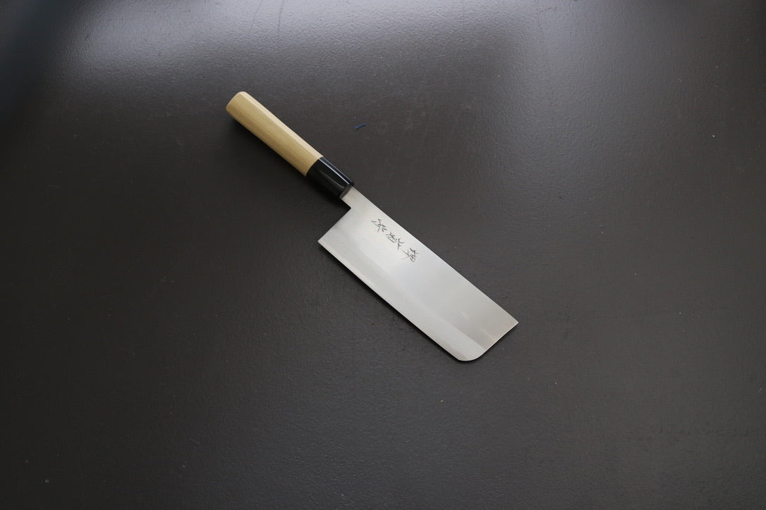 Sakai Kikumori x Yoshikazu Tanaka Gokujyo Nakiri 165mm - Thecooksedge