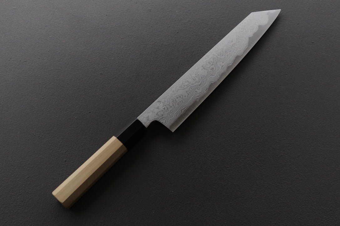 Sakai Kikumori Kikuzuki UZU Kiritsuke Gyuto 240mm - Thecooksedge