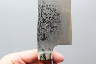 Yoshihiro Yauji Blue #2 Damascus Kiritsuke Gyuto 210mm - Thecooksedge