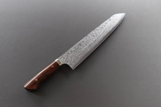 Yoshihiro Yauji Blue #2 Damascus Kiritsuke Gyuto 240mm - Thecooksedge