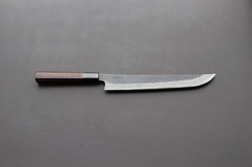 Nigara Hamono SG2 Kurouchi Tsuchime Sakimaru Sujihiki 270mm - Thecooksedge