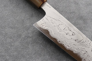 Hatsukokoro White#2 Damascus Santoku - Thecooksedge