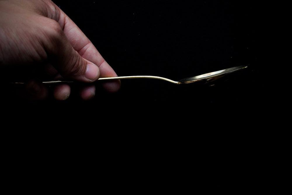 Gestura 00 Gold Slotted Kitchen Spoon - Thecooksedge