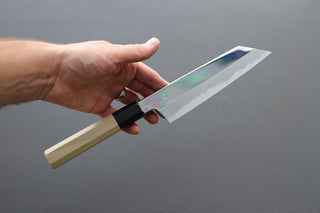 Sakai Kikumori CHOYO Kiritsuke Santoku 180mm - Thecooksedge