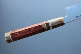 Nakagawa x Myojin Blue1 Damascus Sakimaru Sujihiki 390mm - Thecooksedge