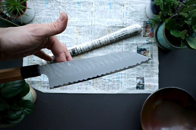 Nigara Hamono AS Tsuchime Kiritsuke Gyuto 240mm - Thecooksedge
