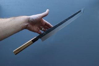 Hatsukokoro Single Bevel Kurouchi Sakimaru Yanagiba 330mm - Thecooksedge