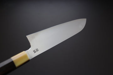 Sukenari ZDP189 Migaki Santoku 180mm w/Ebony Handle - Thecooksedge